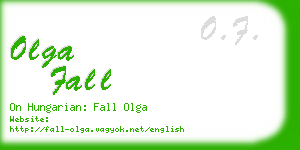 olga fall business card